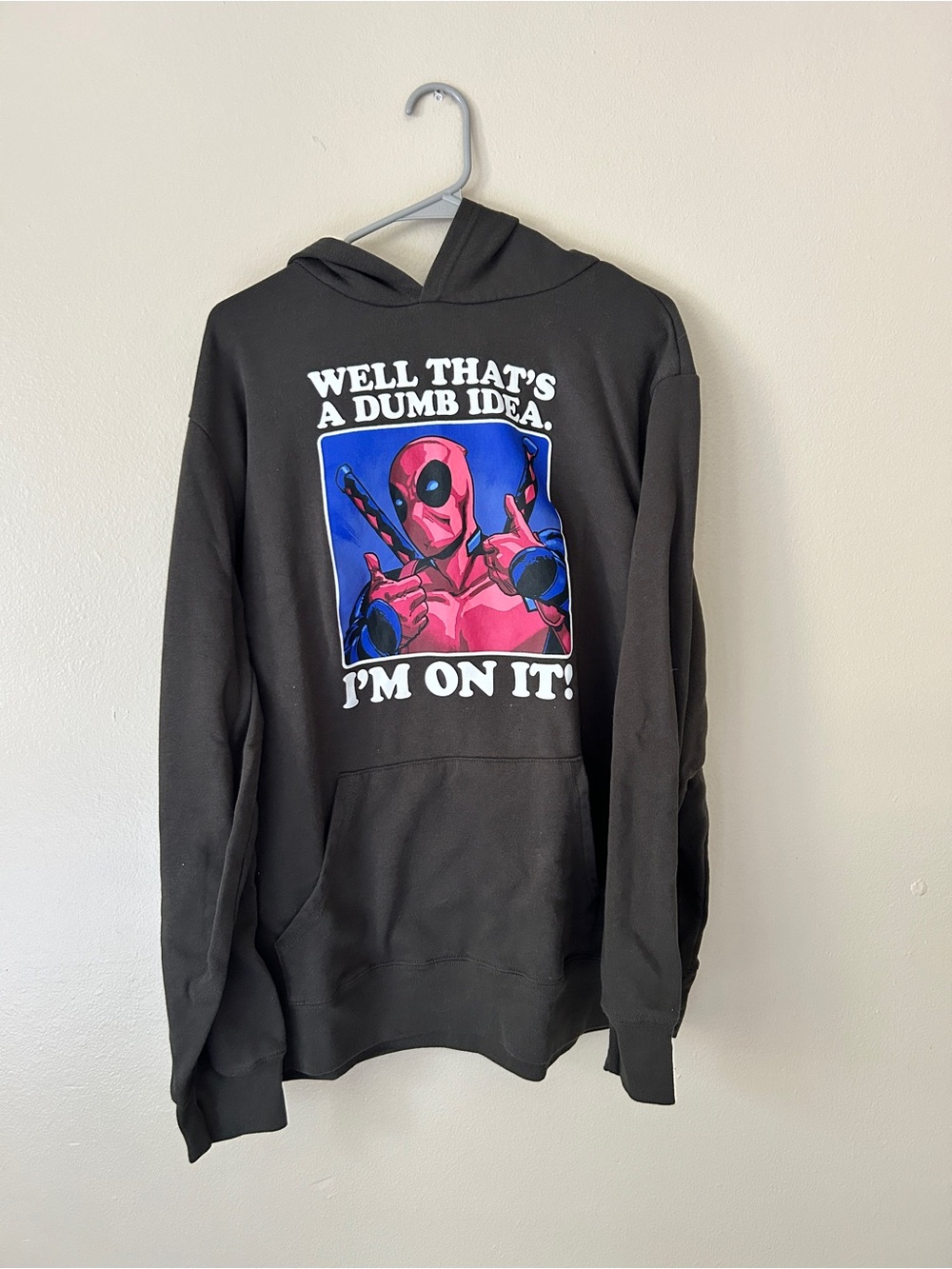 Marvel Deadpool "Well That's a Dumb Idea" Graphic Hoodie - Men's XL